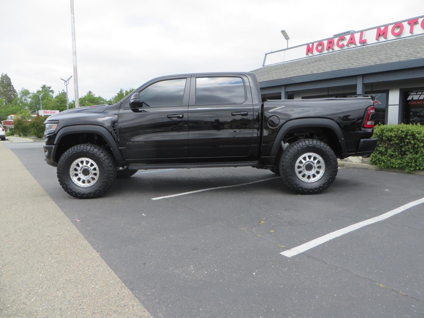 2023 BLACK /BLACK RAM 1500 Ram 1500 TRX (1C6SRFU92PN) with an 6.2L Supercharged HEMI V8 SRT engine, automatic transmission, located at 2630 Grass Valley Highway, Auburn, CA, 95603, (530) 508-5100, 38.937893, -121.095482 - TRX sitting on Eibach front and rear springs, 37" Nitto Ridge Grappler tires, 17" Method race wheels, and window tint. - Photo#7